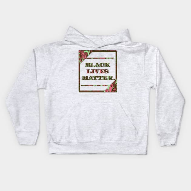 Pink Mint Black Lives Matter Period Kids Hoodie by kenallouis